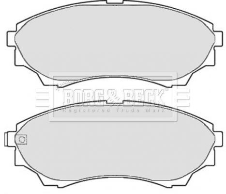 BORG & BECK Piduriklotsi komplekt,ketaspidur BBP2119